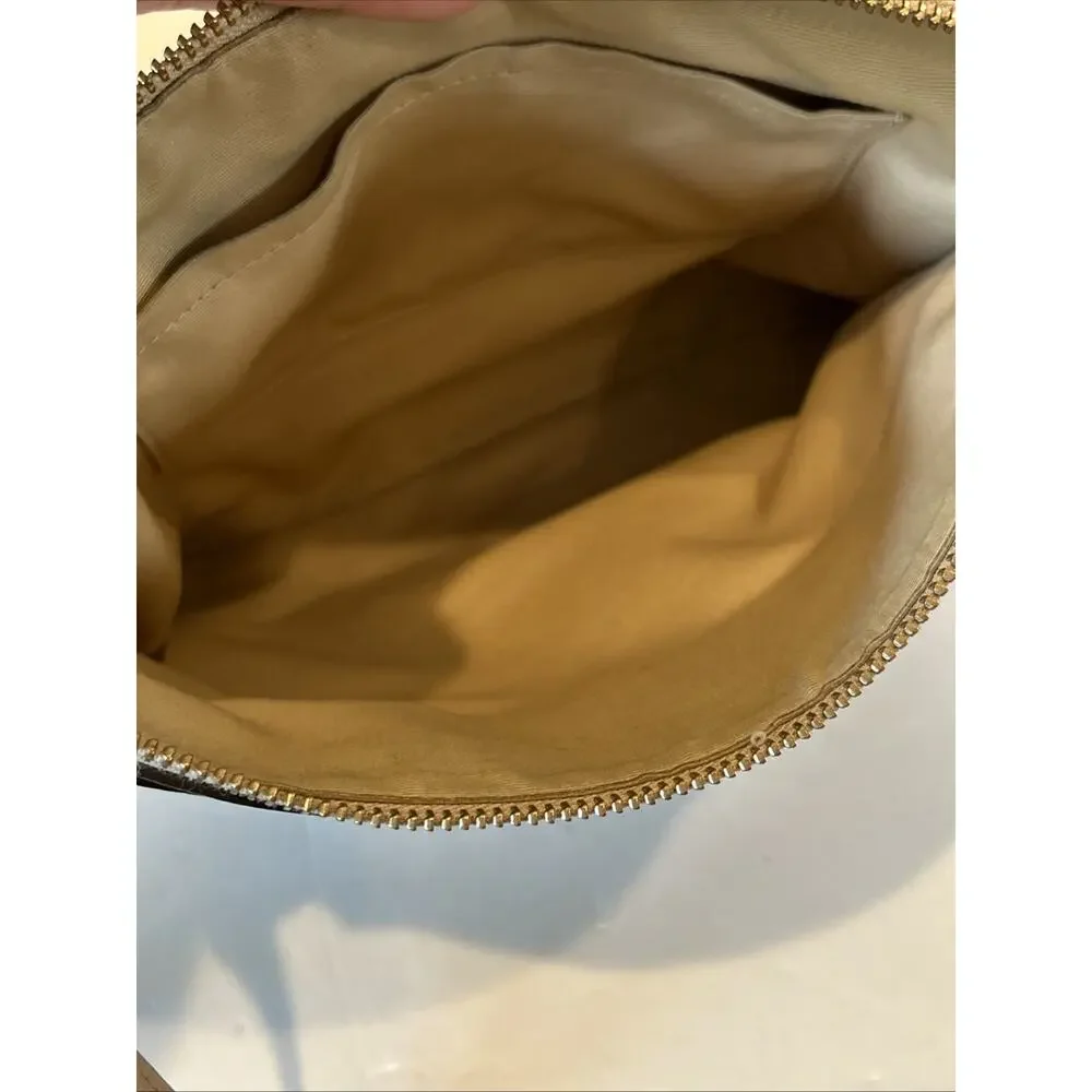 Coach F52881 Crossgrain Leather East West Pop Crossbody Bag beige Excellent